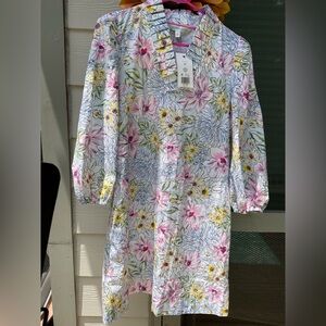 NWT Crown & Ivy Ladies Floral Dress - Pink, Yellow, Blue